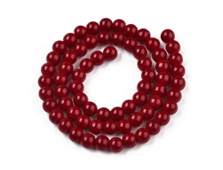 Margele sticla 6mm burgundy opac (sirag)