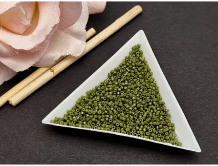 Miyuki delica 11/0 Duracoat Opaque Army Green (5g)