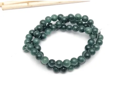 Sirag jad sfere 6mm verde inchis