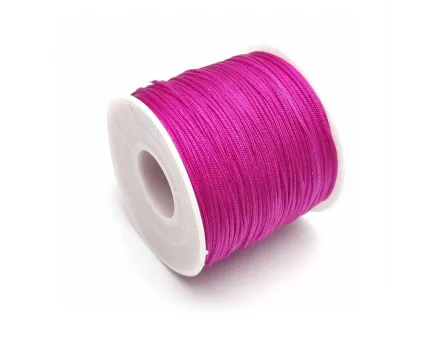 Rola snur nylon pentru bratari grosime 0.8mm fucsia (90m)