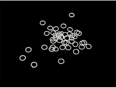 Zale otel inoxidabil argintiu deschis 4mm, grosime 0.7mm (10buc)