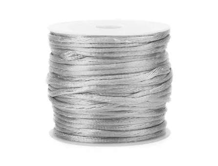 Rola snur satinat 1mm gri (30m)