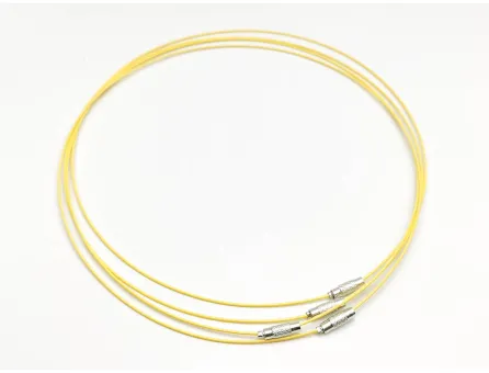 Baza colier cu inchizatoare grosime 1mm galben