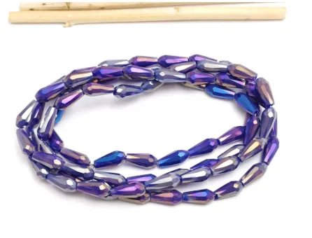 Margele cristal picatura 10x4mm blue opac AB (sirag)