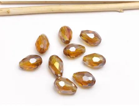 Cristal picatura 11x8mm zahar ars AB (1buc)