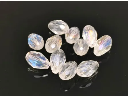 Cristal picatura 11x8mm transparent AB (1buc)