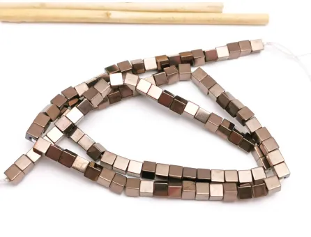 Sirag hematit cub 4mm bronz