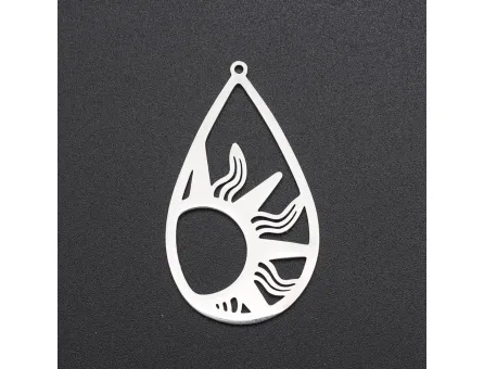 Charm otel inoxidabil soare 45x25.5x1mm