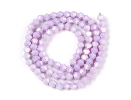 Margele cristal biconic electroplacat 4mm mov lustered (sirag)