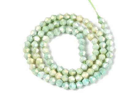 Margele cristal biconic electroplacat 4mm vernil lustered (sirag)