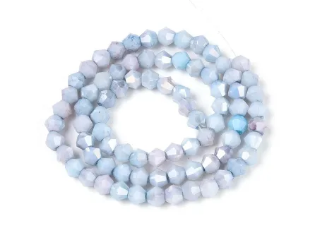 Margele cristal biconic electroplacat 4mm sky blue lustered (sirag)