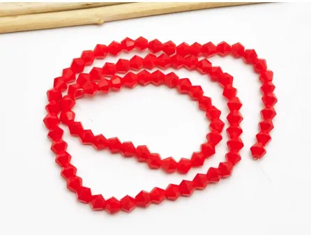 Margele cristal biconic 4mm rosu opac (sirag)