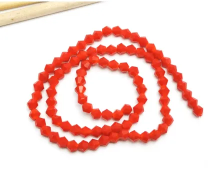 Margele cristal biconic 4mm rosu siam opac (sirag)