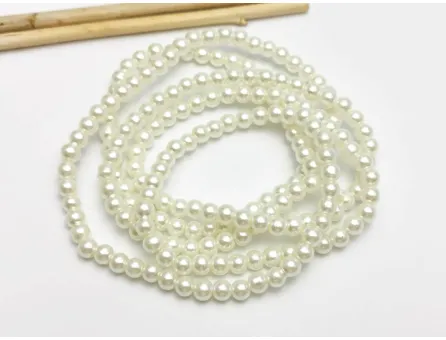 Sirag perle de sticla 4mm ivory