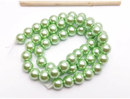 Perle de sticla calitate a 8mm verde deschis (sirag)