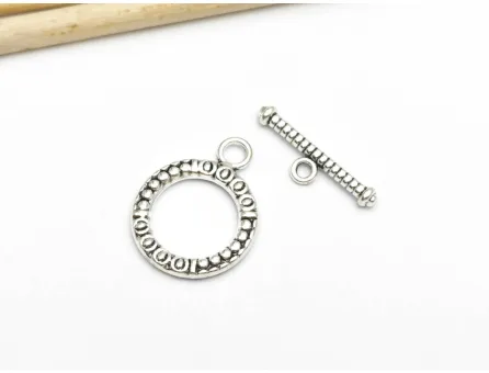 Inchizatoare toggle 21x16mm argintiu