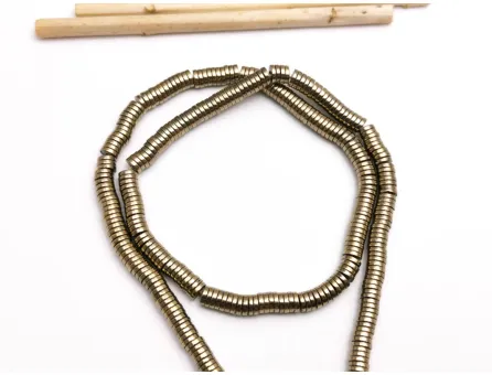 Sirag hematit rondele 4x1mm auriu patinat