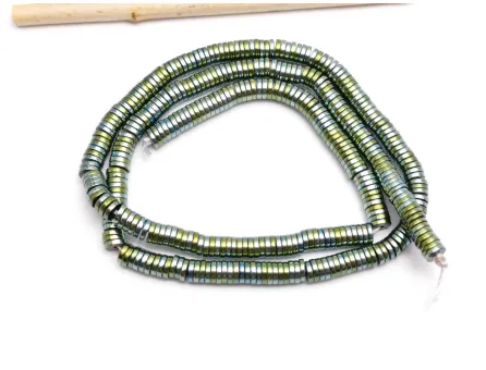 Sirag hematit rondele 4x1mm iris verde