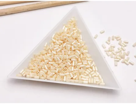 Toho bugle 3mm opaque lustered light beige (5g)