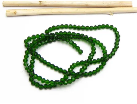Margele cristal rondel 2.5x2mm verde inchis (sirag)