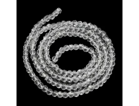 Margele cristal rotund fatetat 3~3.5mm transparent (sirag)