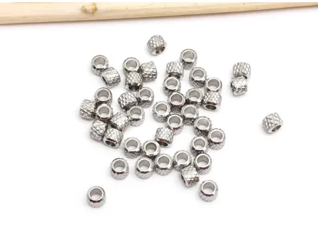 Margele otel inoxidabil cu striatii 3x2.5mm (1buc)