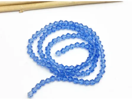 Margele cristal biconic 3~3.5mm albastru deschis (sirag)