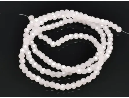 Margele cristal rotund 3mm alb opal lustered (sirag)