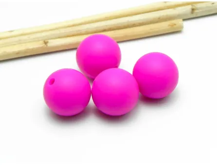 Margele de silicon 14mm fucsia (1buc)