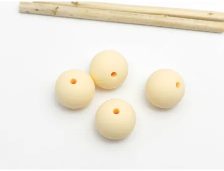 Margele de silicon 14mm crem (1buc)
