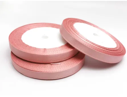 Panglica saten latime 10mm rose (22m)