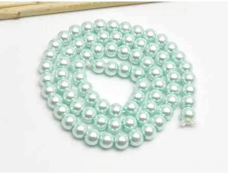 Perle de sticla calitate a 6mm aqua (sirag)