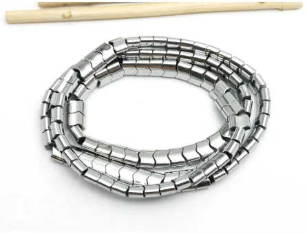 Sirag hematit ondulat 6x4mm argintiu