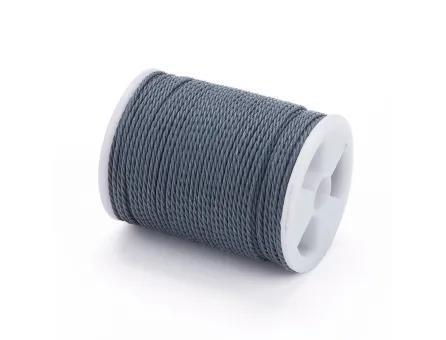 Rola snur nylon impletit grosime 1mm gri inchis (11m)