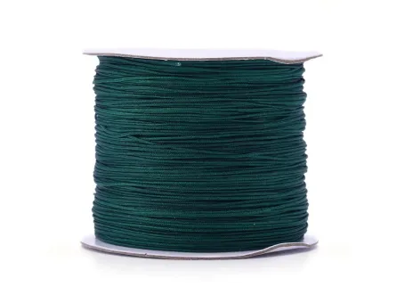 Snur cu nylon pentru bratari 0.5mm verde inchis (10m)