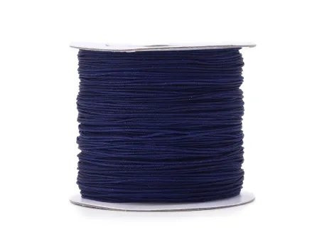 Snur cu nylon pentru bratari 0.5mm albastru inchis (10m)