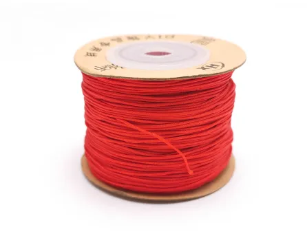 Rola Snur nylon pentru bratari grosime 0.7mm rosu (90m)