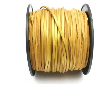 Snur suede imitatie piele latime 3mm auriu (5metri)