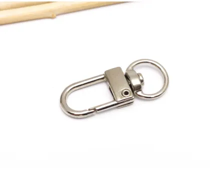 Inchizatoare carabina cu inel rotativ 33x13x5.5mm argintiu inchis