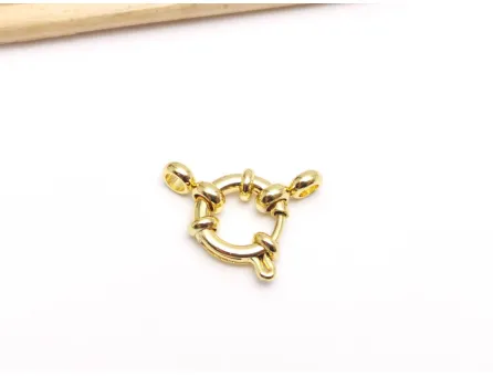Inchizatoare otel inoxidabil rotunda 12x10mm placat cu aur 18K