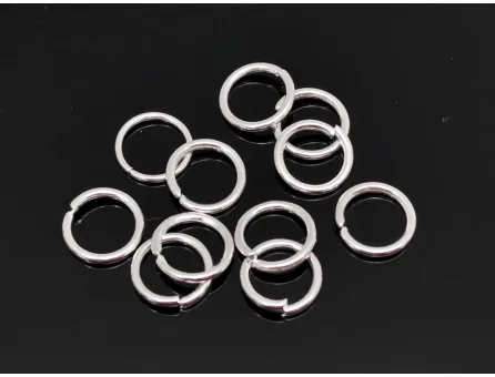 Zale otel inoxidabil argintiu deschis 8mm, grosime 1mm (10buc)