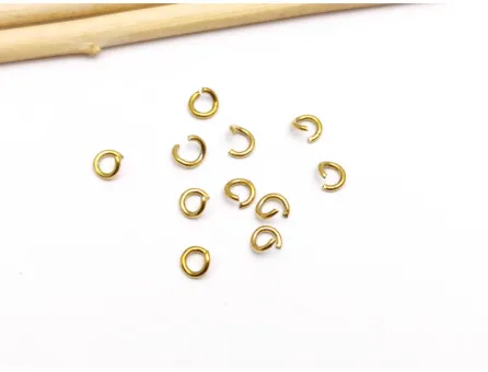 Zale otel inoxidabil 304 auriu placat IP 4mm, grosime 0.8mm (10buc)