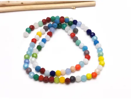 Margele cristal rotund fatetat 4mm multicolor opac (sirag)