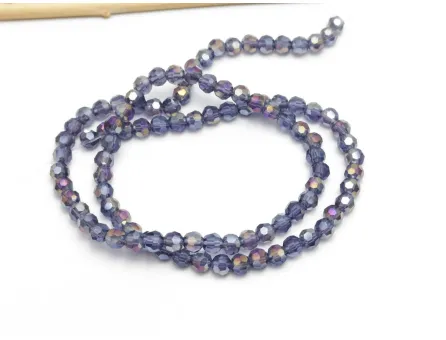 Margele cristal rotund fatetat 4mm indigo AB (sirag)