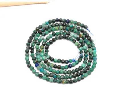 Sirag natural chrysocolla microfatetata 2mm
