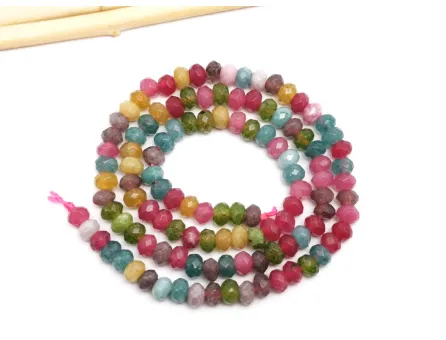 Sirag jad rondel 4x3mm mix multicolor