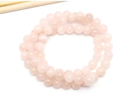Sirag jad sfere 6mm roz pastel