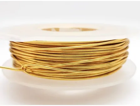 Sarma de modelaj cupru non tarnish grosime 1.25mm gold (1m)