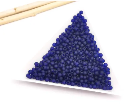 Toho rotunde 8/0 Transparent Frosted Cobalt (5g)