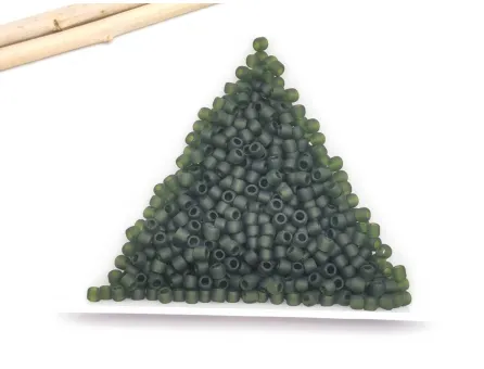 Toho rotunde 8/0 Transparent Frosted Olivine (5g)
